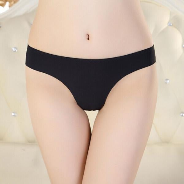 Women Ladies Invisible Underwear Thong Cotton Spandex Solid Gas Seamless Crotch